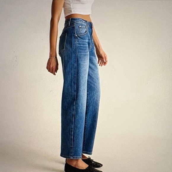 Quince Bella Stretch Barrel Jeans 31 - Picture 2 of 11